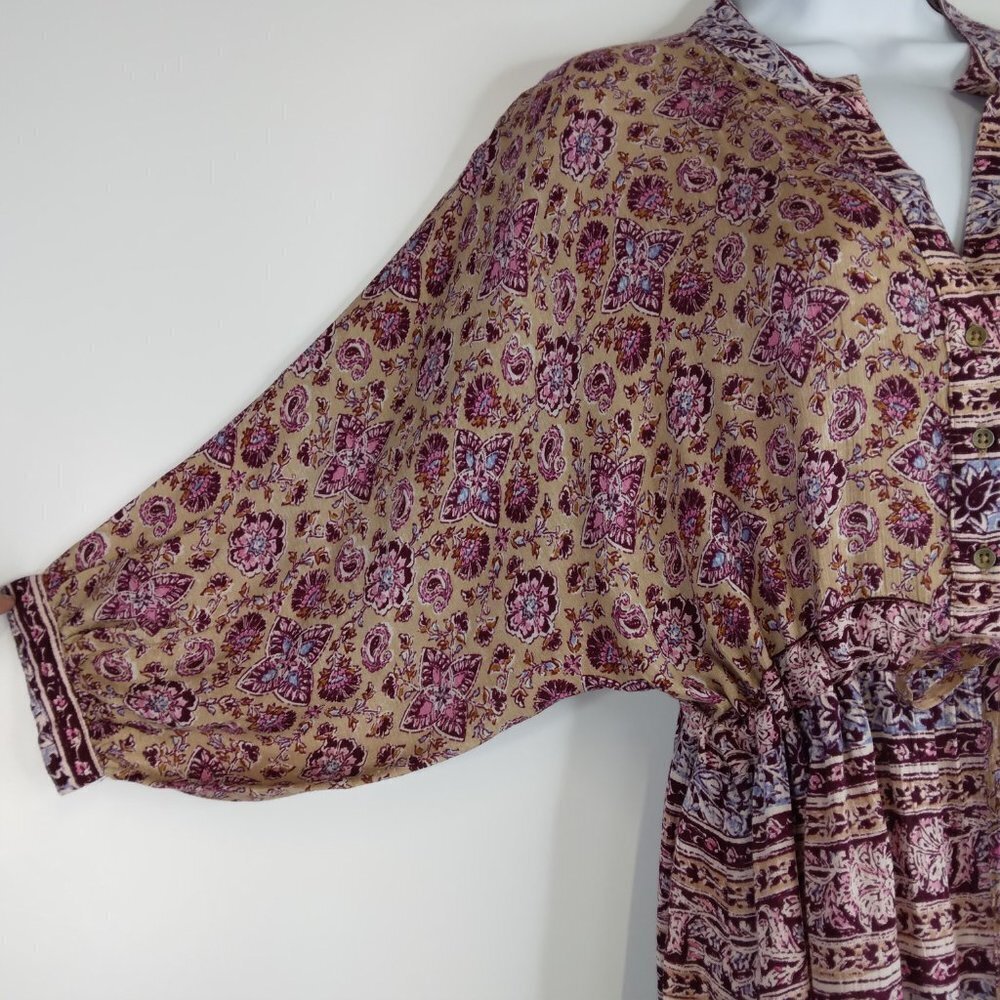 Billabong Paisley Floral Printed Tunic Dress Size M - Picture 6 of 12